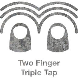 two finger triple tap 2 icon