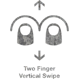 two finger vertical swipe 2 icon