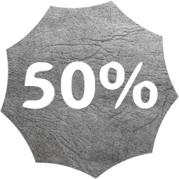 50 percent badge icon