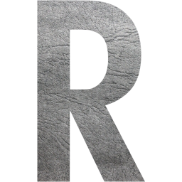 Gray leather letter r icon - Free gray leather letter icons - Gray ...