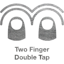 two finger double tap 2 icon