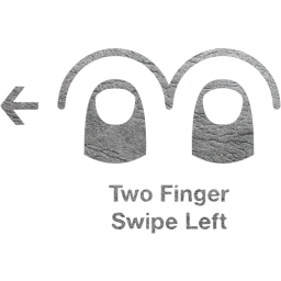 two finger swipe left 2 icon