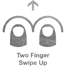 two finger swipe up 2 icon