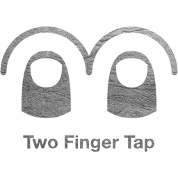 two finger tap 2 icon