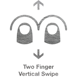 two finger vertical swipe 2 icon