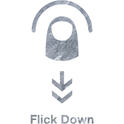 flick down 2 icon