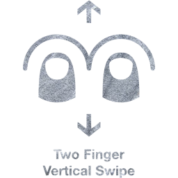 two finger vertical swipe 2 icon