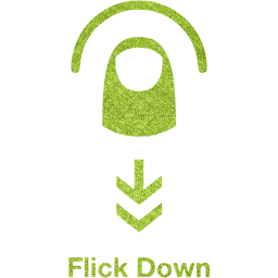 flick down 2 icon