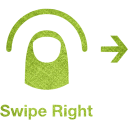 Green fabric swipe right 2 icon - Free green fabric gesture icons