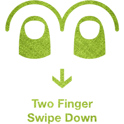 two finger swipe down 2 icon