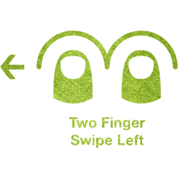 two finger swipe left 2 icon