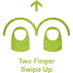 two finger swipe up 2 icon