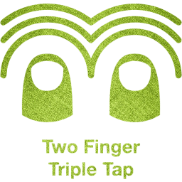 two finger triple tap 2 icon