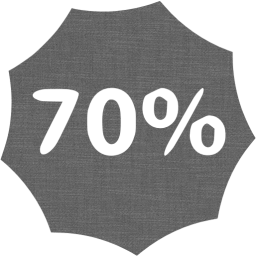 70 percent badge icon