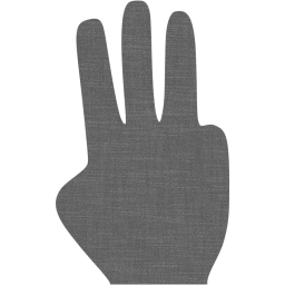 three fingers icon