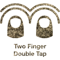 two finger double tap 2 icon