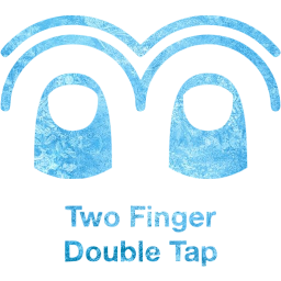 two finger double tap 2 icon