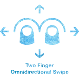 two finger omnidirectional swipe 2 icon