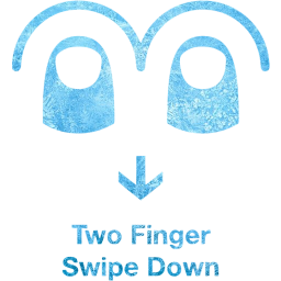 two finger swipe down 2 icon