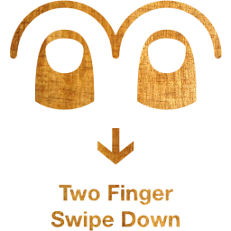 two finger swipe down 2 icon