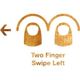 two finger swipe left 2 icon