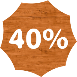 40 percent badge icon