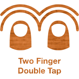 two finger double tap 2 icon