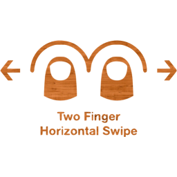 two finger horizontal swipe 2 icon