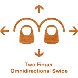 two finger omnidirectional swipe 2 icon