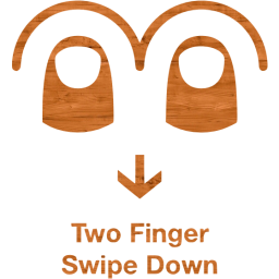 two finger swipe down 2 icon