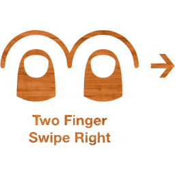 two finger swipe right 2 icon