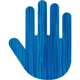 Sketchy blue hand cursor icon - Free sketchy blue cursor icons ...