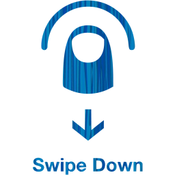 swipe down 2 icon