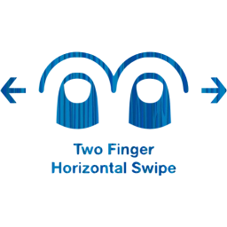 two finger horizontal swipe 2 icon