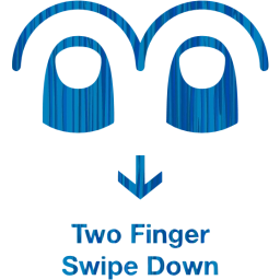 two finger swipe down 2 icon