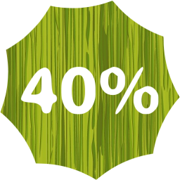 40 percent badge icon