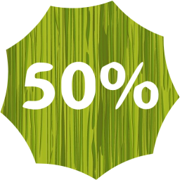 50 percent badge icon