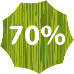 70 percent badge icon