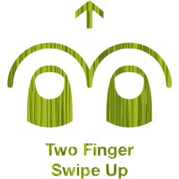 two finger swipe up 2 icon