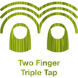 two finger triple tap 2 icon