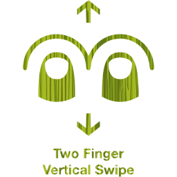 two finger vertical swipe 2 icon