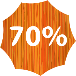 70 percent badge icon