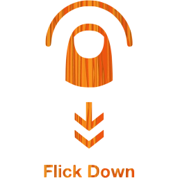 flick down 2 icon