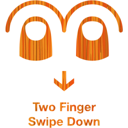 two finger swipe down 2 icon