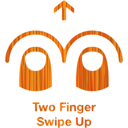 two finger swipe up 2 icon