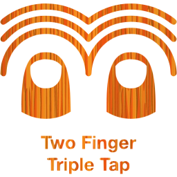 two finger triple tap 2 icon