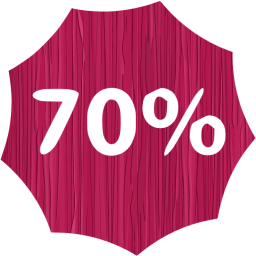 70 percent badge icon