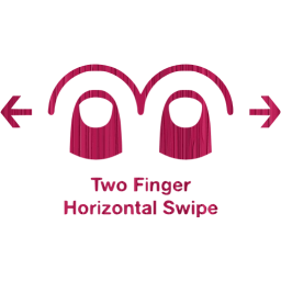 two finger horizontal swipe 2 icon