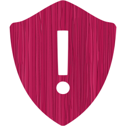 Sketchy pink warning shield icon - Free sketchy pink shield icons