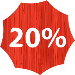 20 percent badge icon